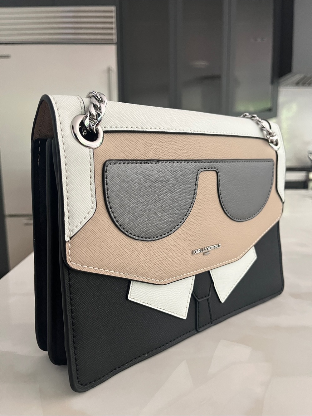 Karl Lagerfeld Bag. Karl Lagerfeld Self Portrait Bag. Crossbody Saffiano Leather - Picture 5 of 11